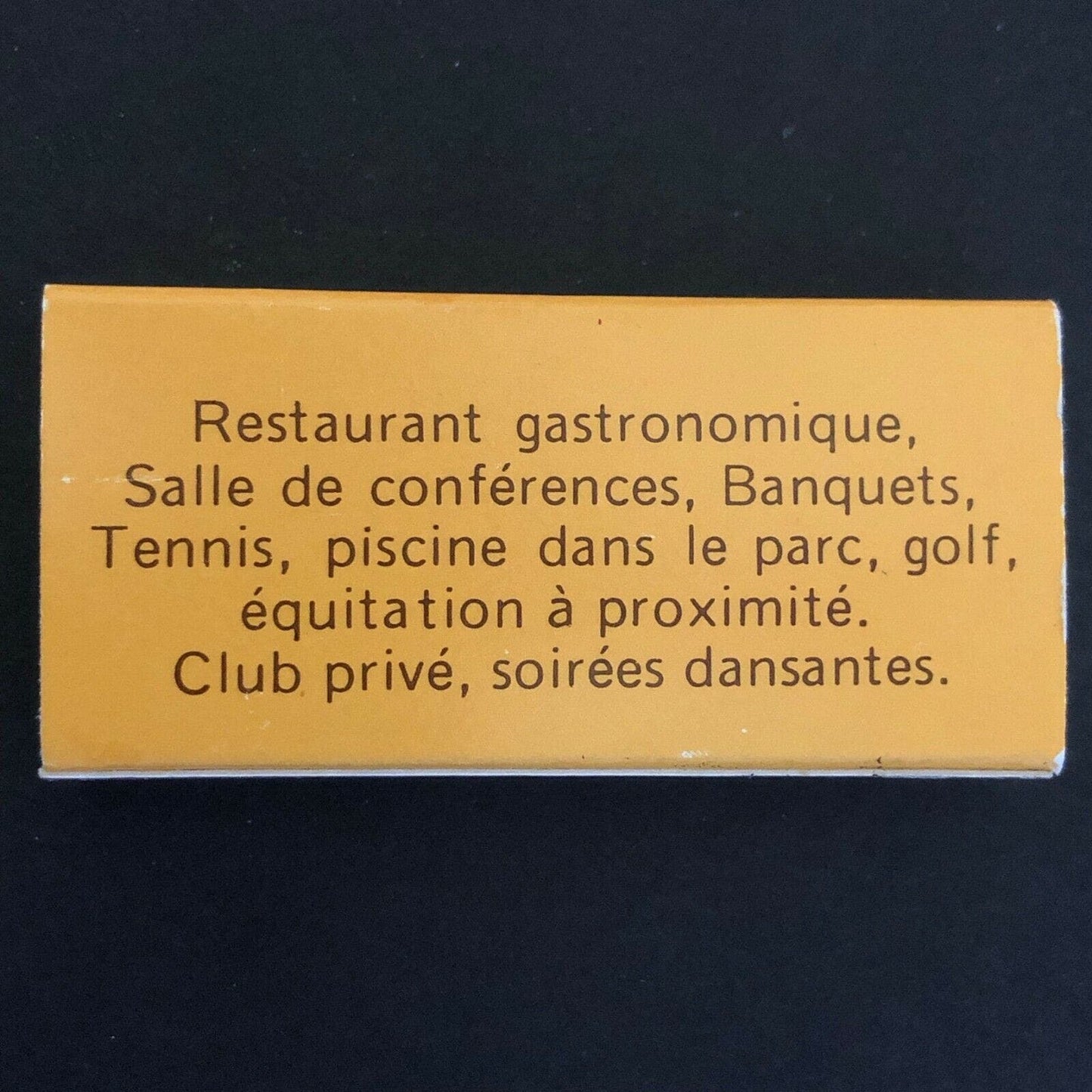 c1960's-70's Wooden Matchbox Matchbook - Hotel Auberge du Colombier France
