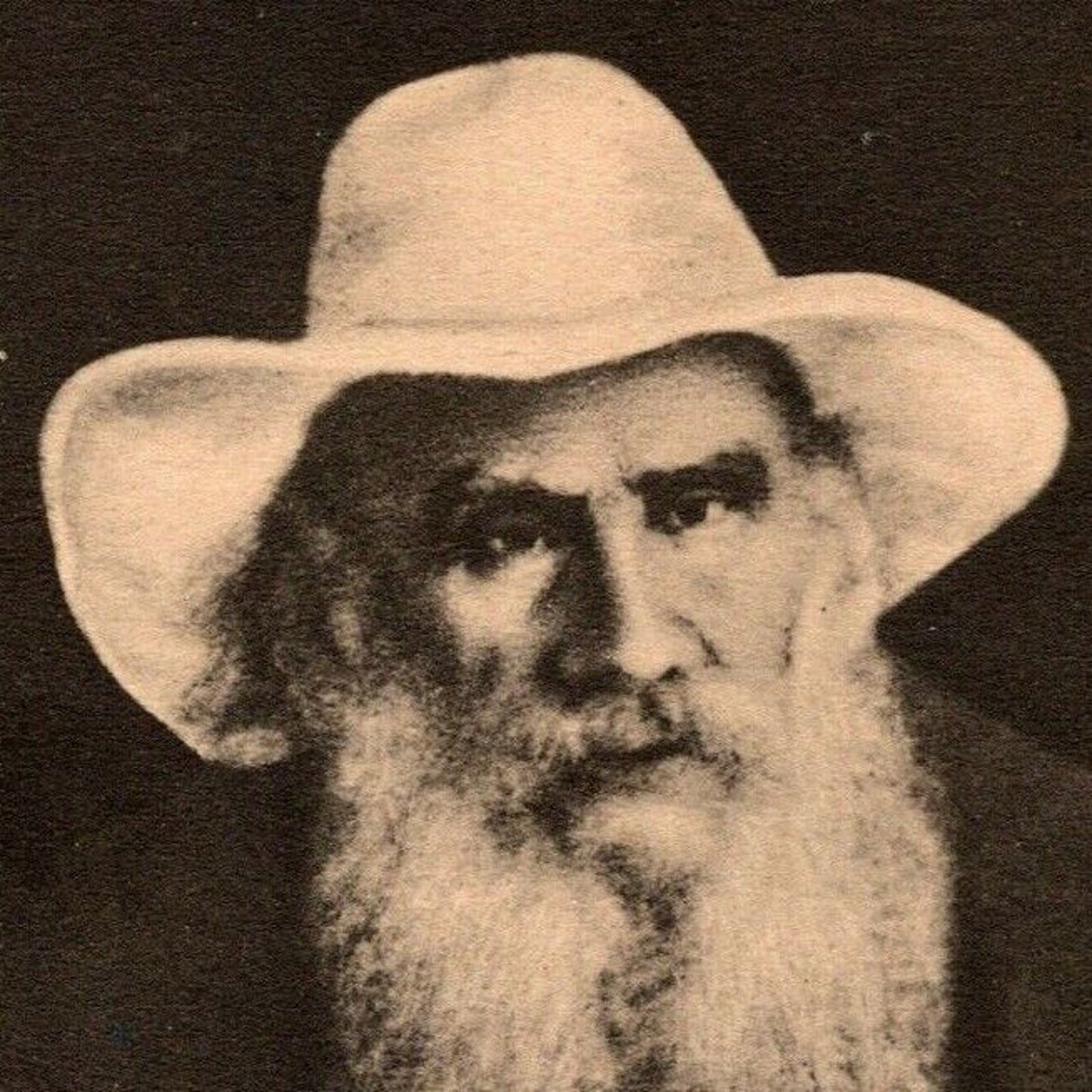 c1906 Vintage Russian Art Postcard Leo Tolstoy w/ Hat (4169)