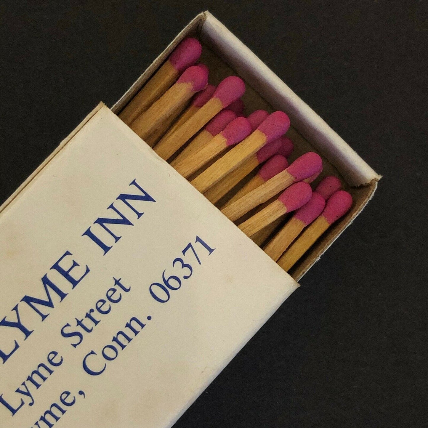 c1960's-70's Wooden Matchboxes / Matchbooks - Old Lyme Inn CONN. 06371 VGC