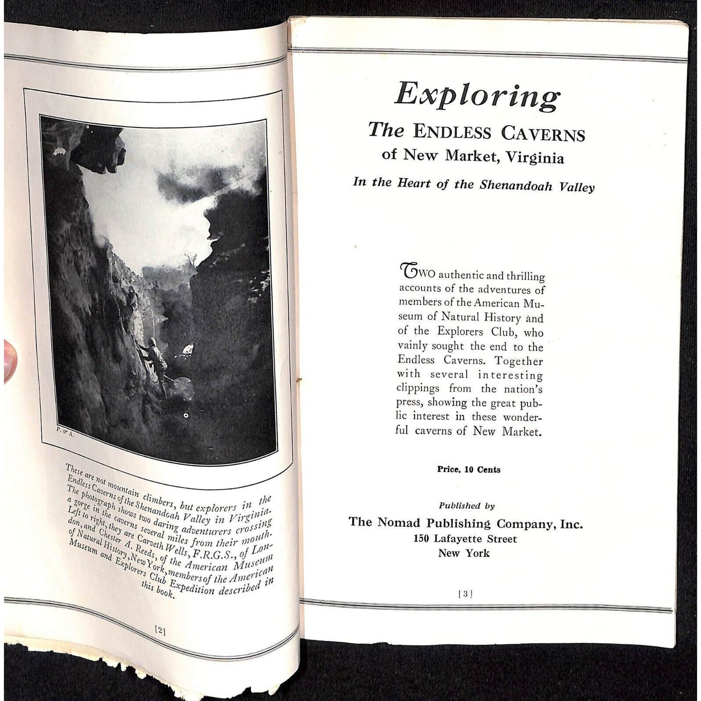 "Exploring the Endless Caverns of New Market, VA" 1926 47pp