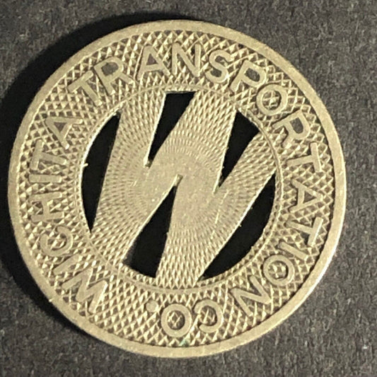 Wichita Transportation Corp (Kansas) G/F One Fare WM Transit Token 16.38mm