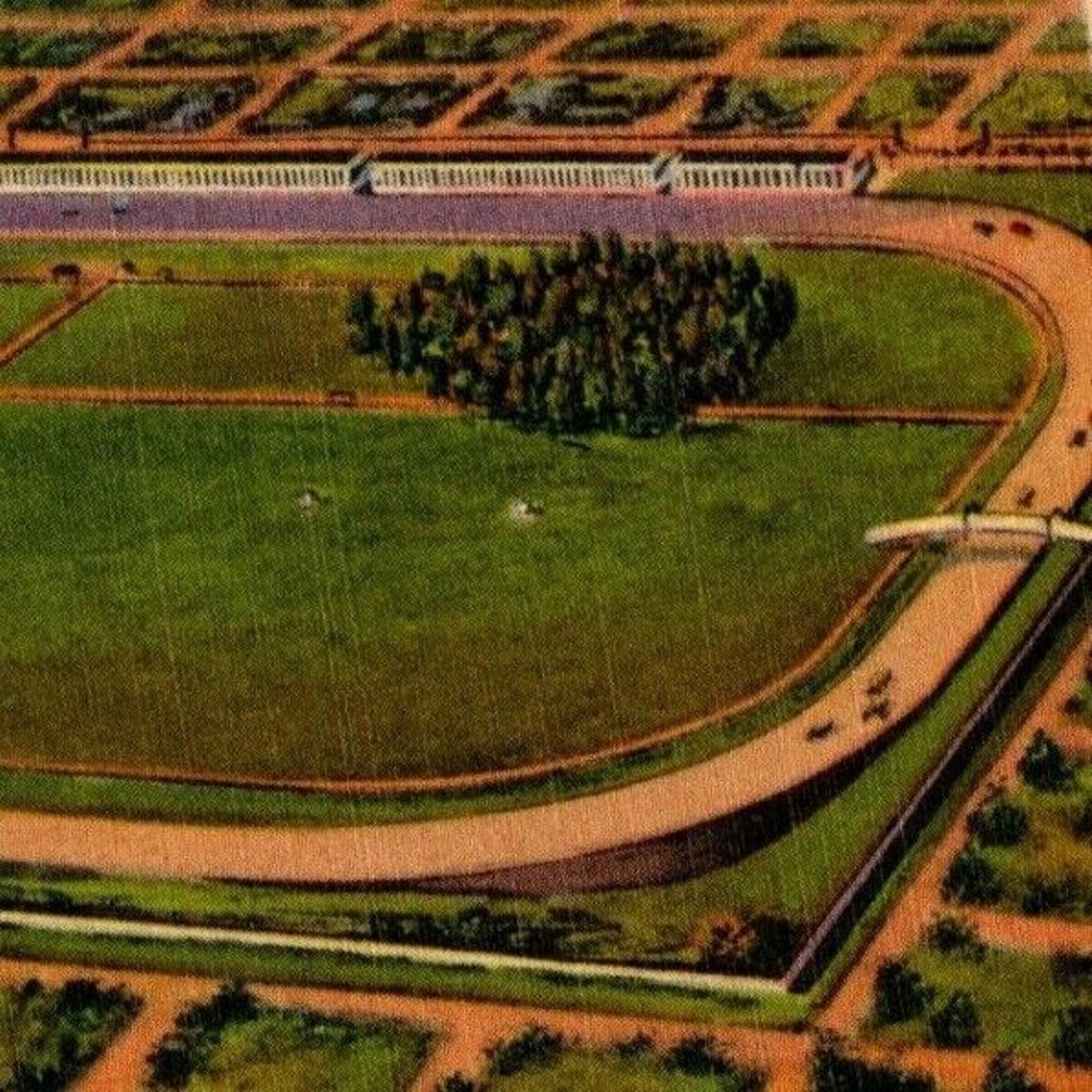 Indy 500 Linen Postcard 1930 "The Greatest Automobile Race Course" NP Koch News