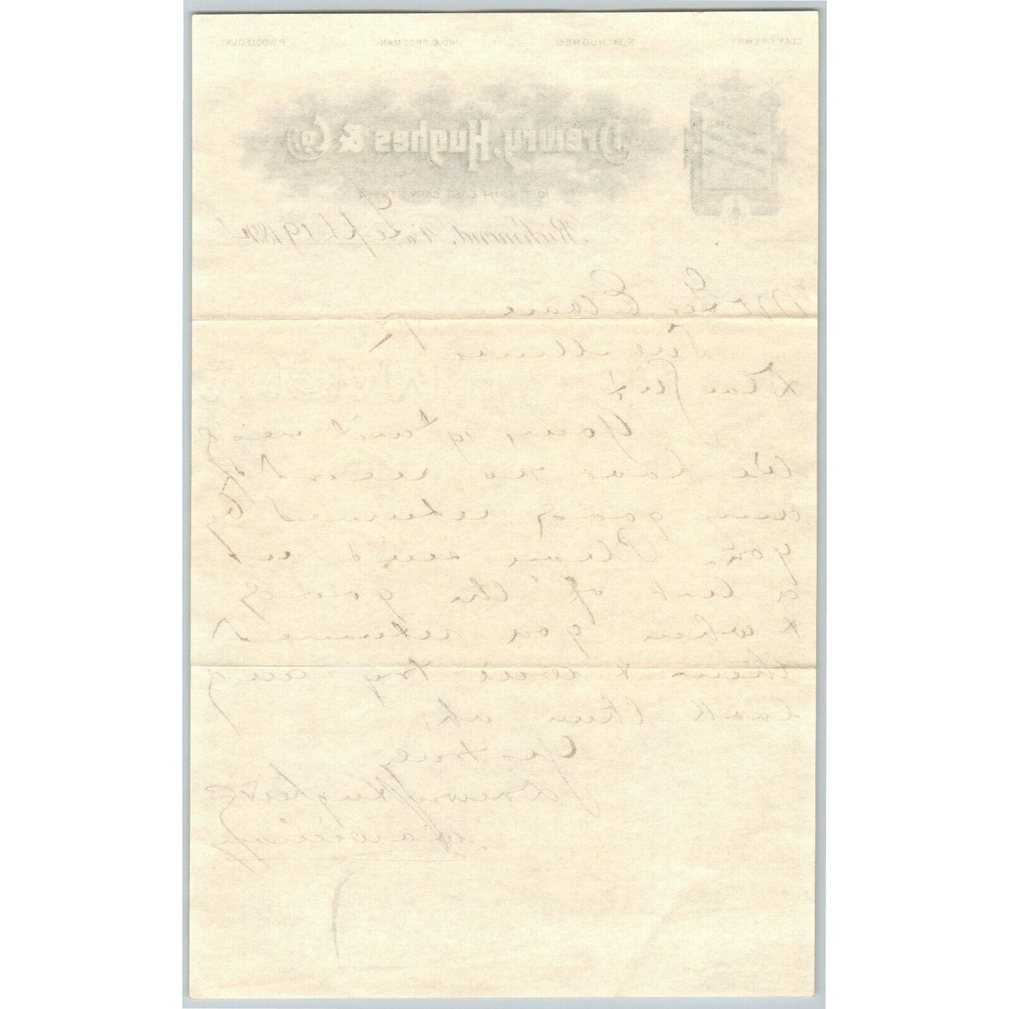 Drewry, Hughes & Co. (Dry Goods) Letterhead Richmond, VA to: Geo. E. Wear 1894