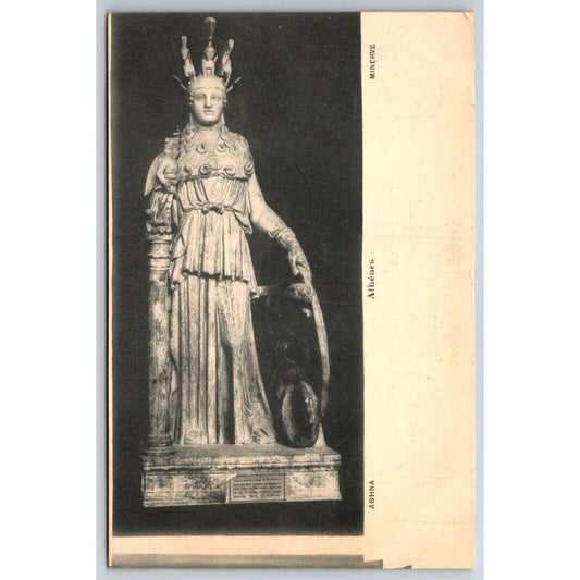 Greek Postcard The Statue of Athena Parthenos RPPC 1901-1907 NP VGC