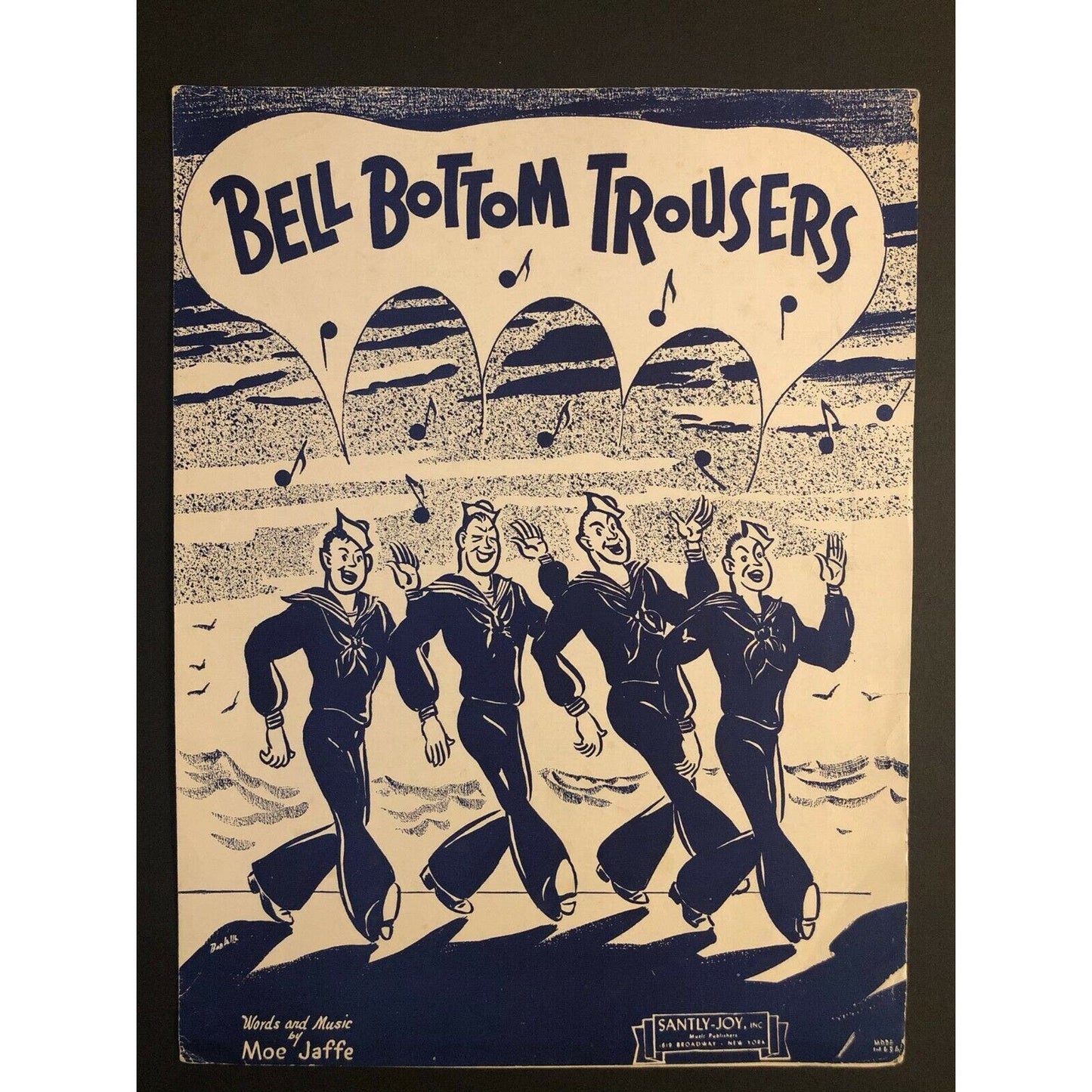 Vintage 1940's Sheet Music "Bell Bottom Trousers" Moe Jaffe