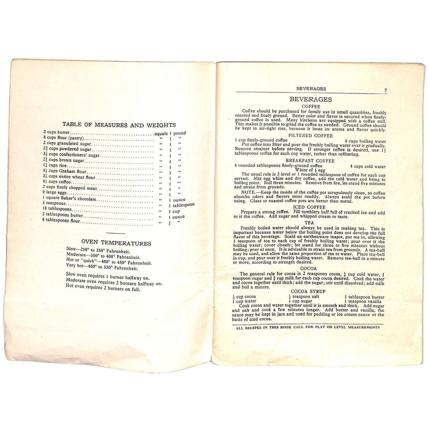 Metropolitan Life Insurance Cook Book 64pp c1930's Missing Cover