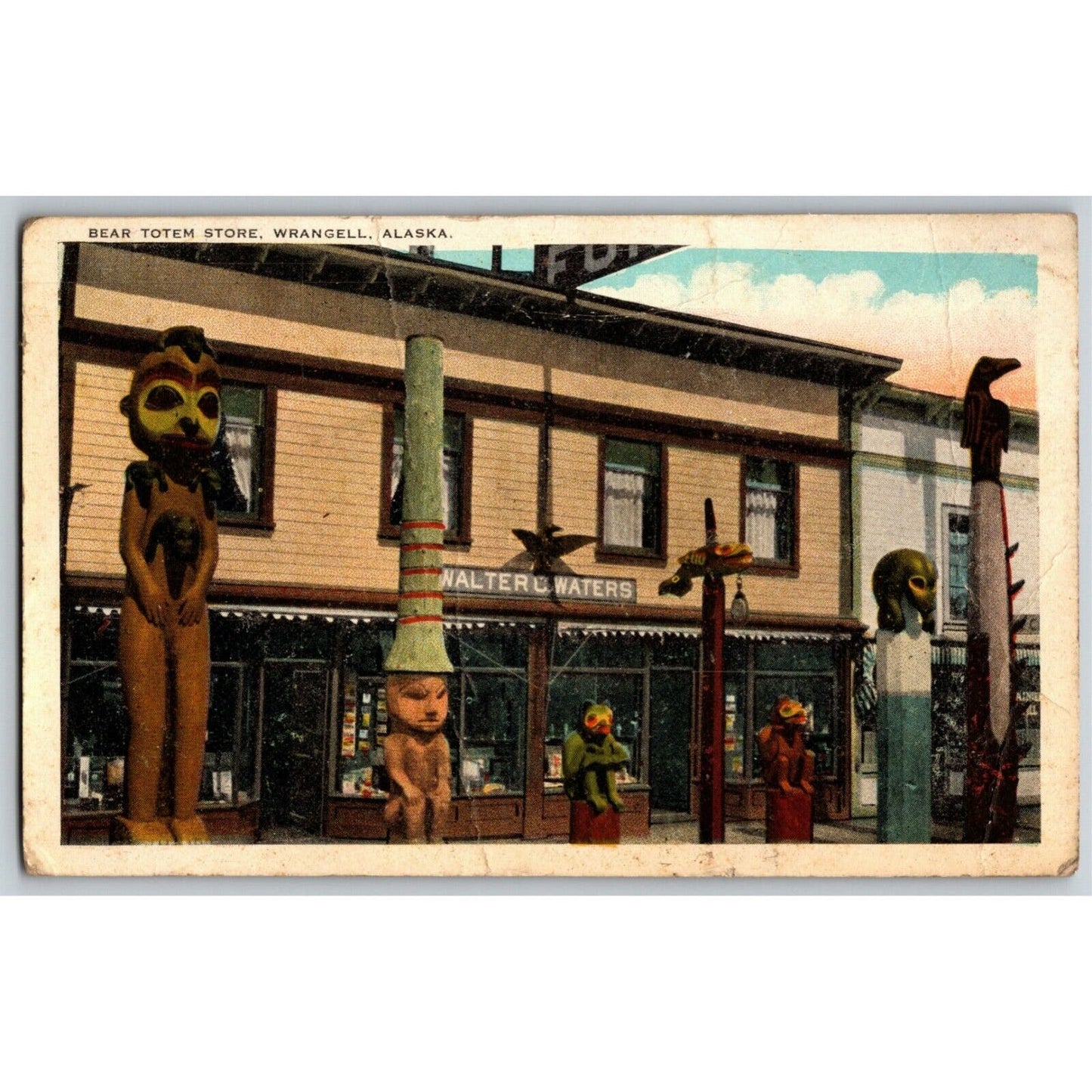 c1915-25 "Bear Totem Store "Wrangell, Alaska NP Vintage Postcard