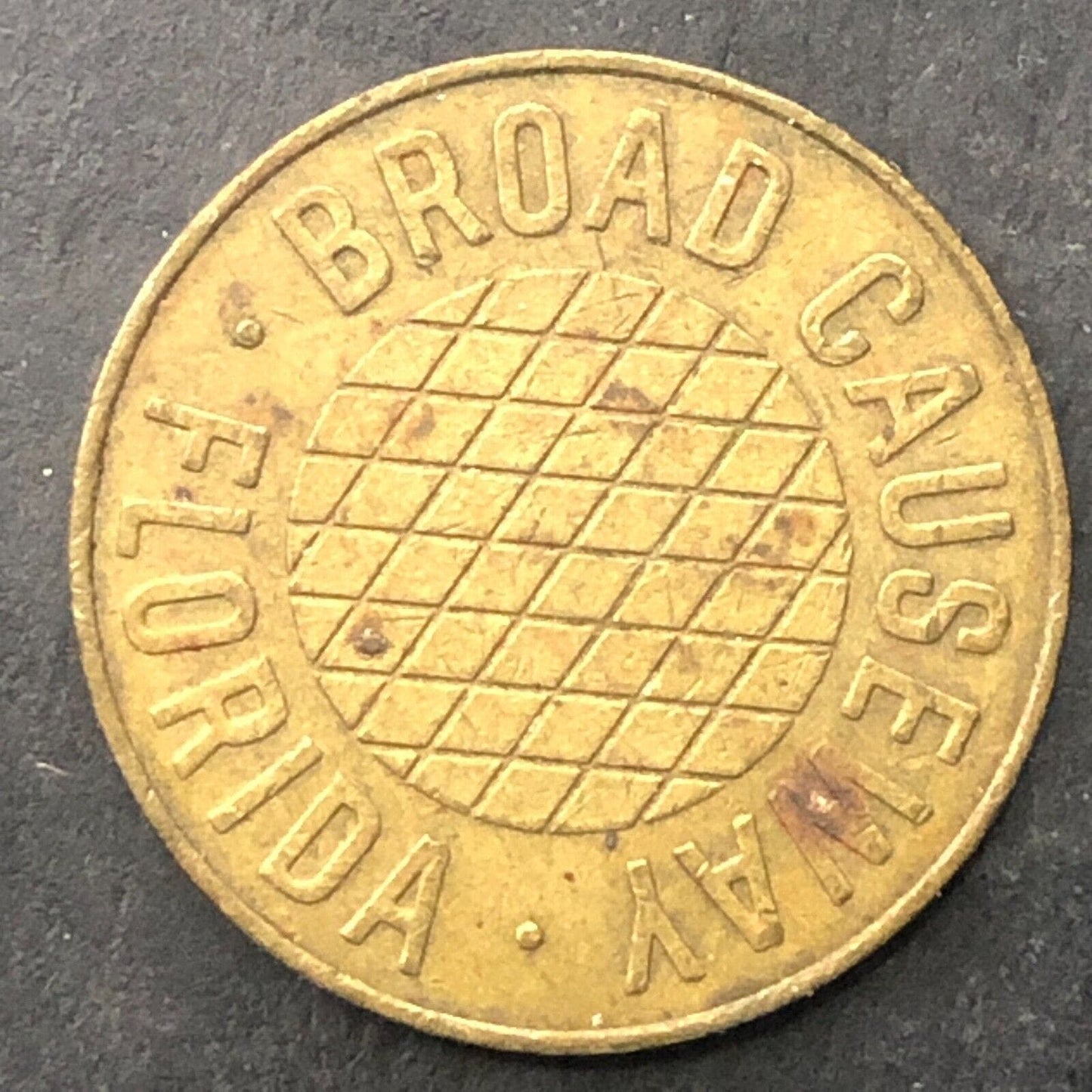 Broad Causeway Florida (Bay Harbor) Transit Token Brass 20mm