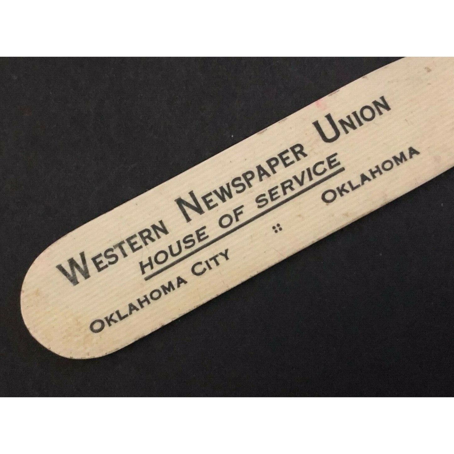 c1910 "Western Newspaper Union" Oklahoma City Celluloid Advertising Letter Opnr