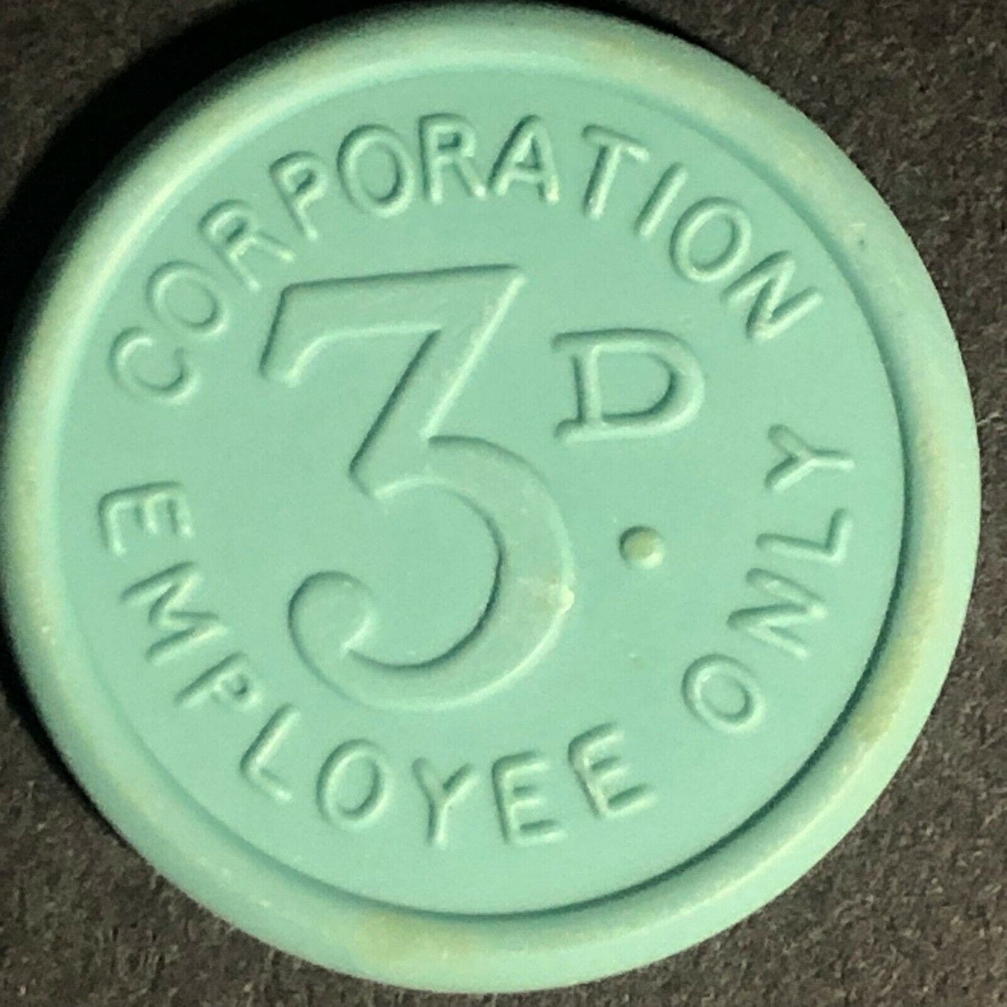 Barrow-In-Furness "Employee Only" England Plastic Token Mint? 3D 22mm c50's-60's