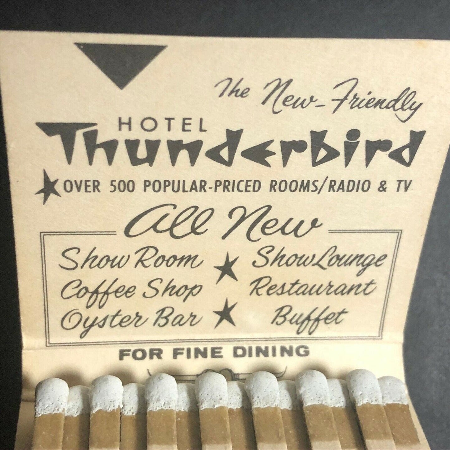 60's-70's Full Matchbook Thunderbird Hotel Casino Las Vegas, NV