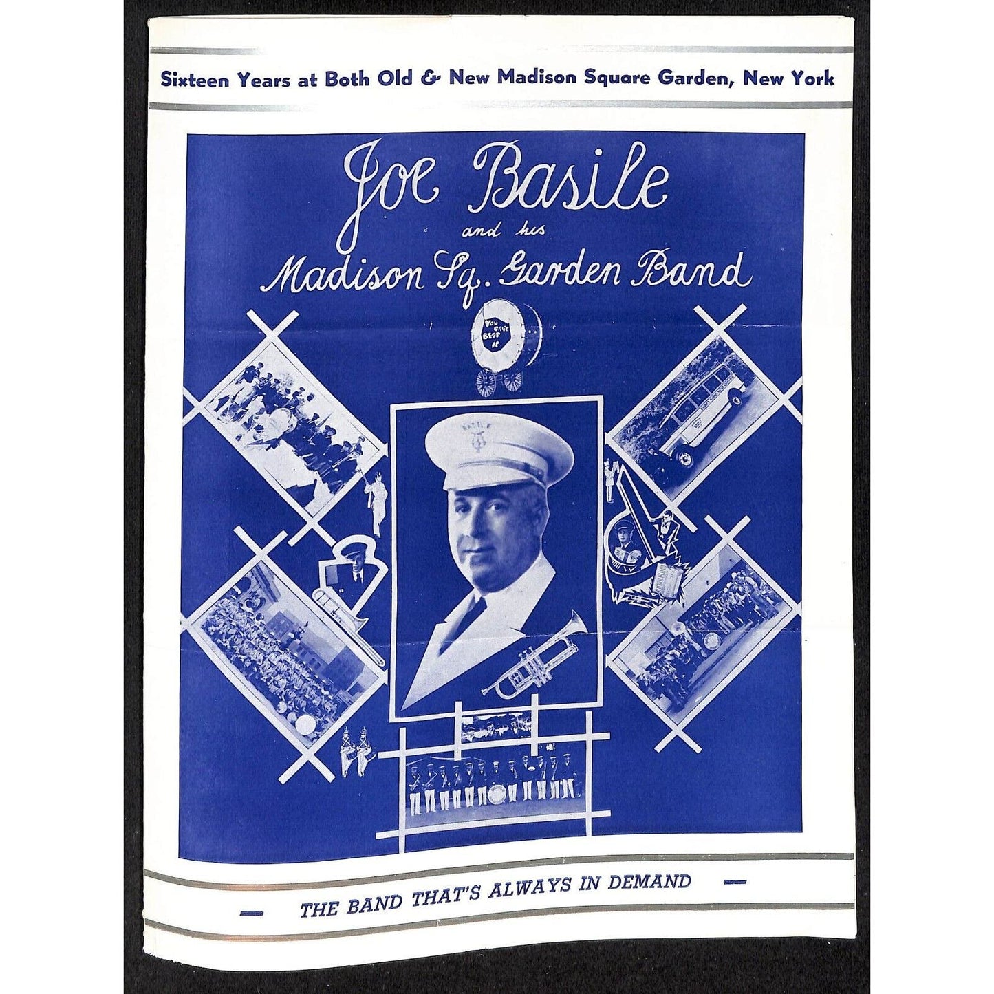 Joe Basile & His Madison Square Garden Band 1936 Brochure Scarce
