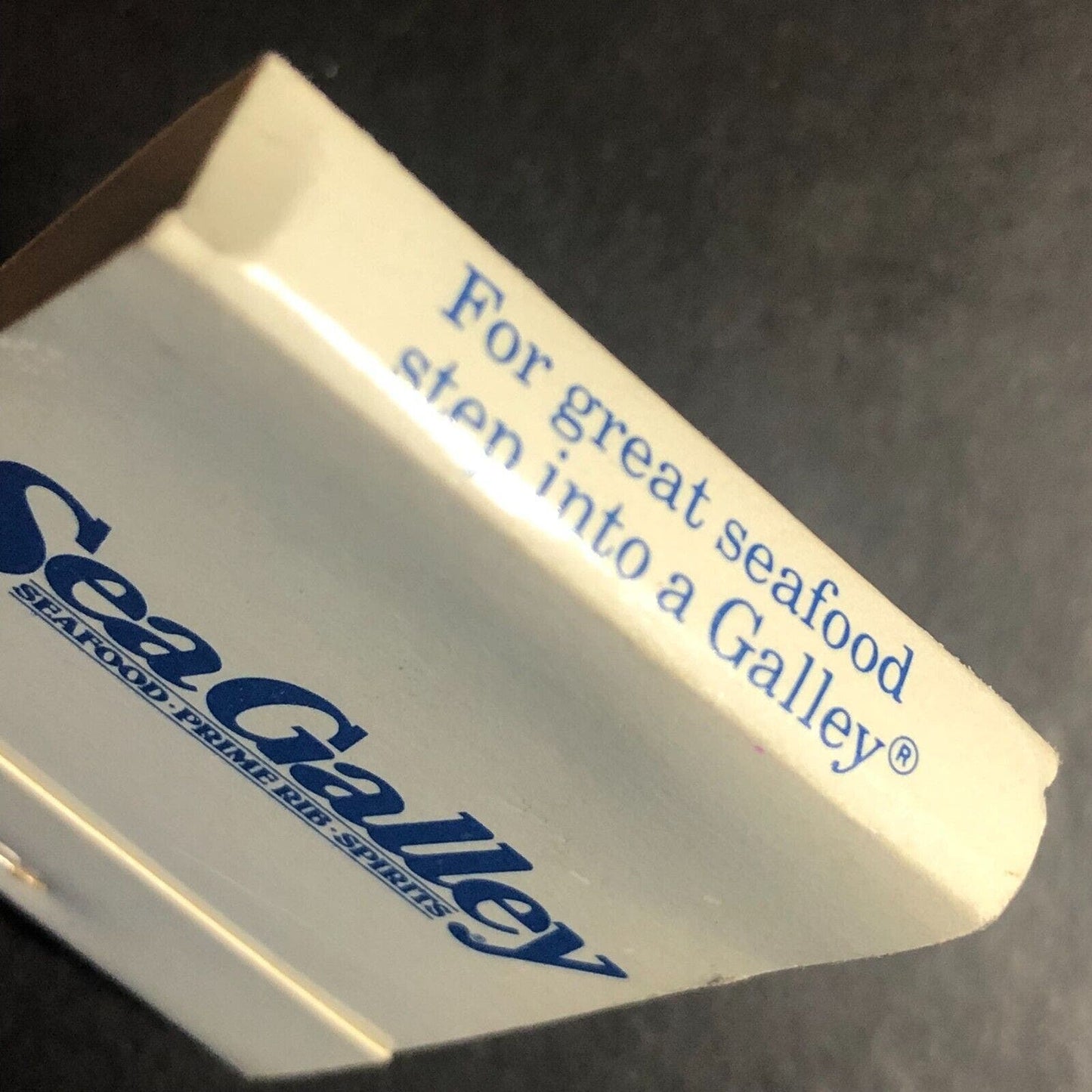 Sea Galley Seafood Shipwreck Lounge Full Matchbook c1980's