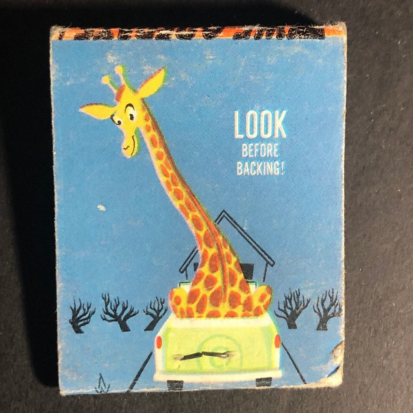 Top Hat Dry Cleaners San Mateo, CA Matchbook c1940's Full 20-Strike w/ Giraffe