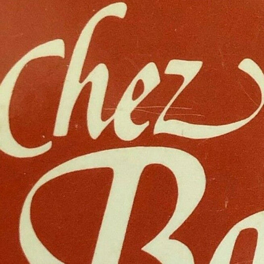c1980's Vintage Wooden Matchbox Matchbook "Chez Bach" Restaurant Branford, CT