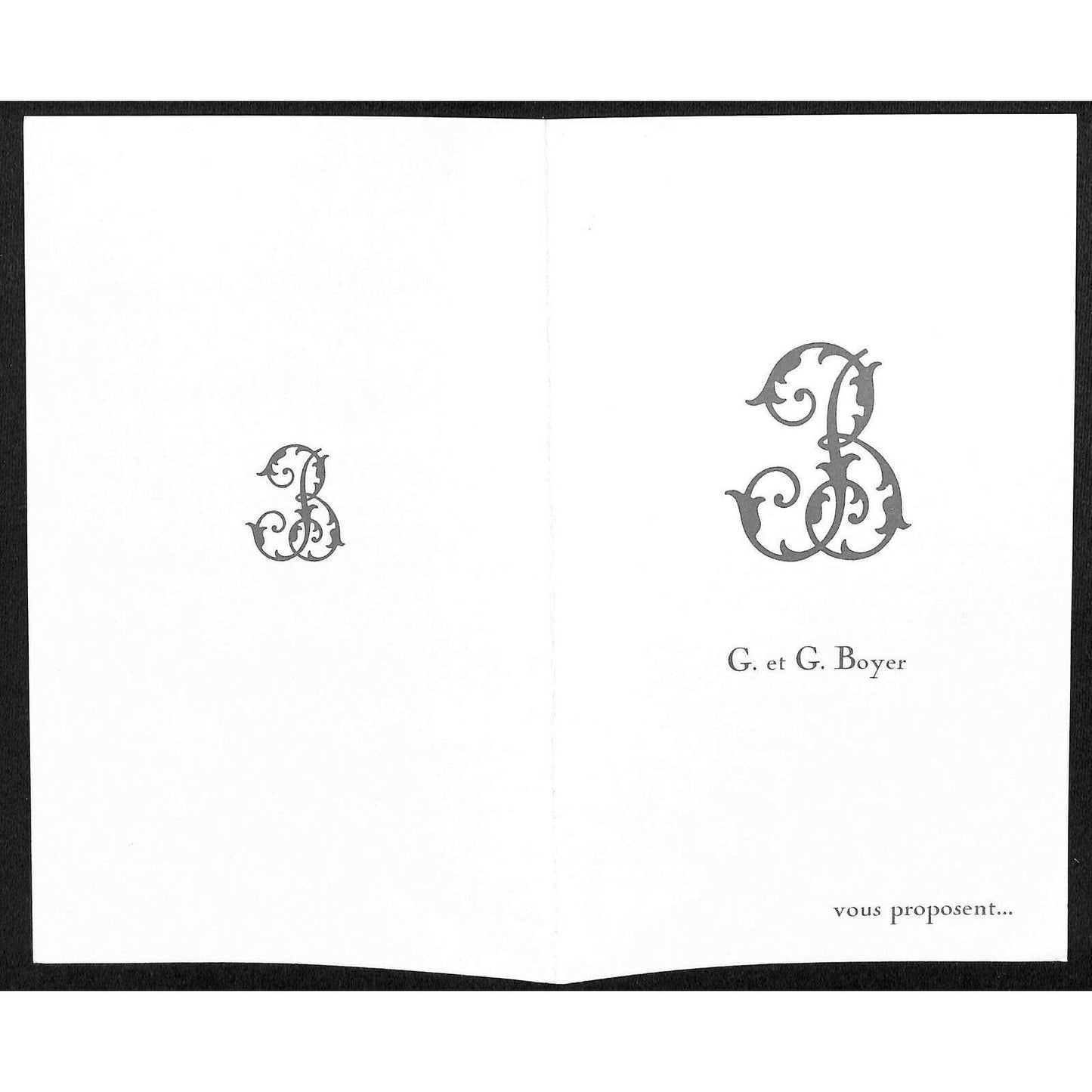 G.G. Boyer Reims French Language Restaurant Menu 1988 Signed by ??