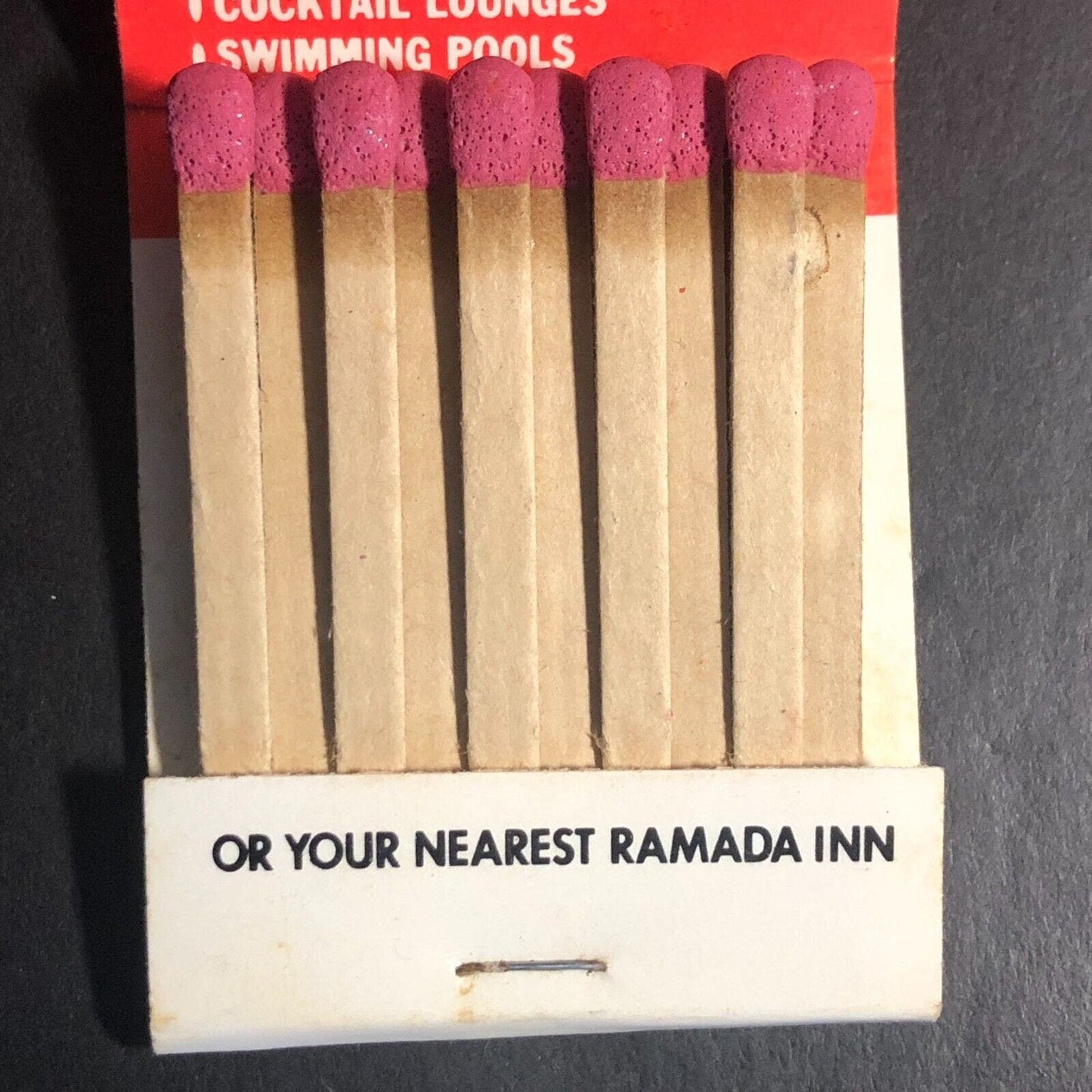 Ramada Inn Full Matchbook c1974-79 "Kids 18 and Under - Free"