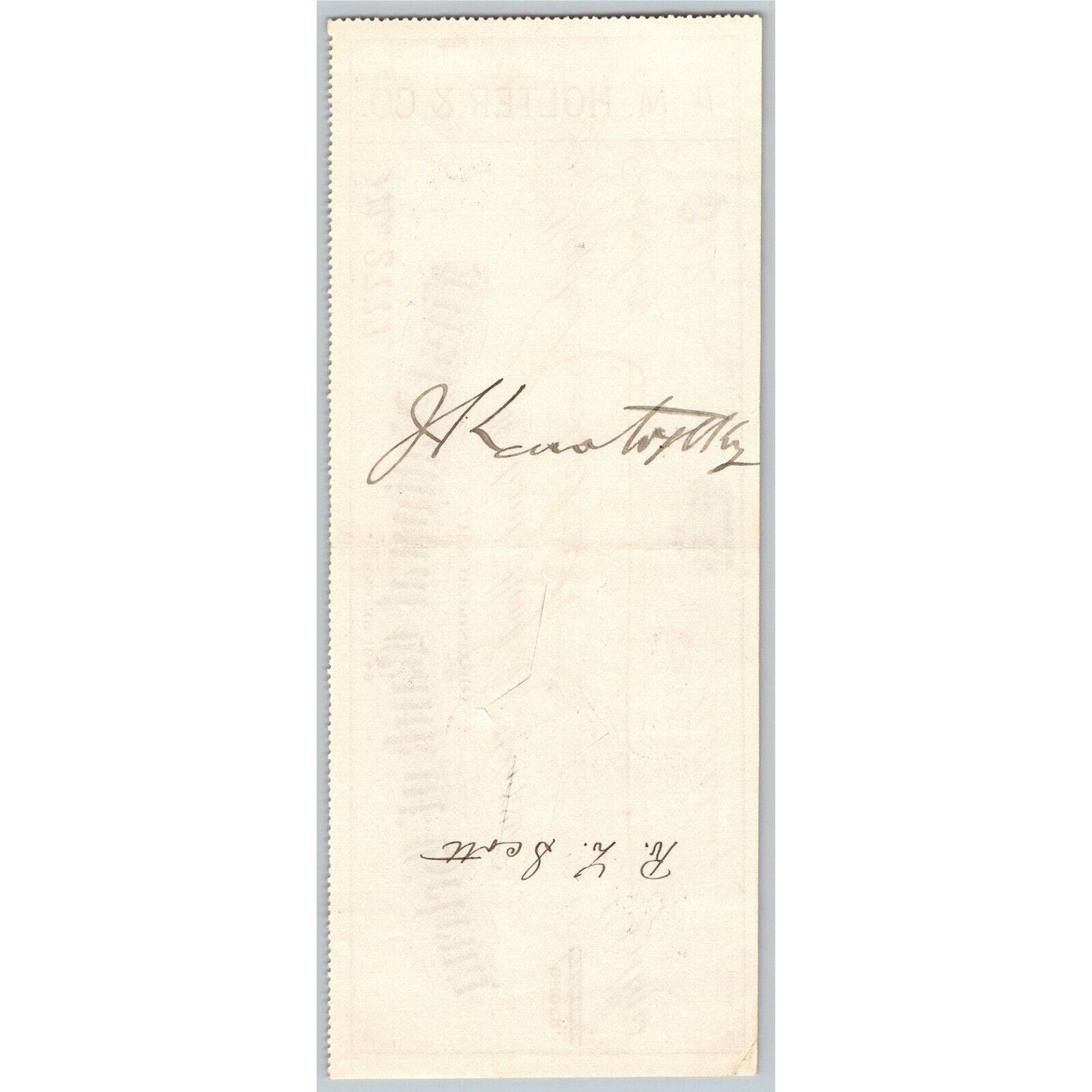 Helena Montana First National Bank Check A.M. Holter Hardware Co. 1890 VGC