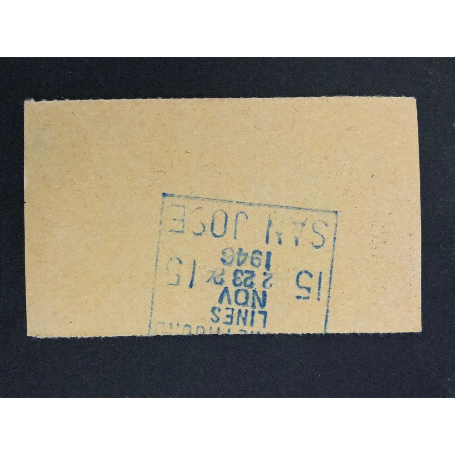 Pacific Greyhound Bus Lines I.D. Check / Ticket "San Jose" 26667 c1945-1955