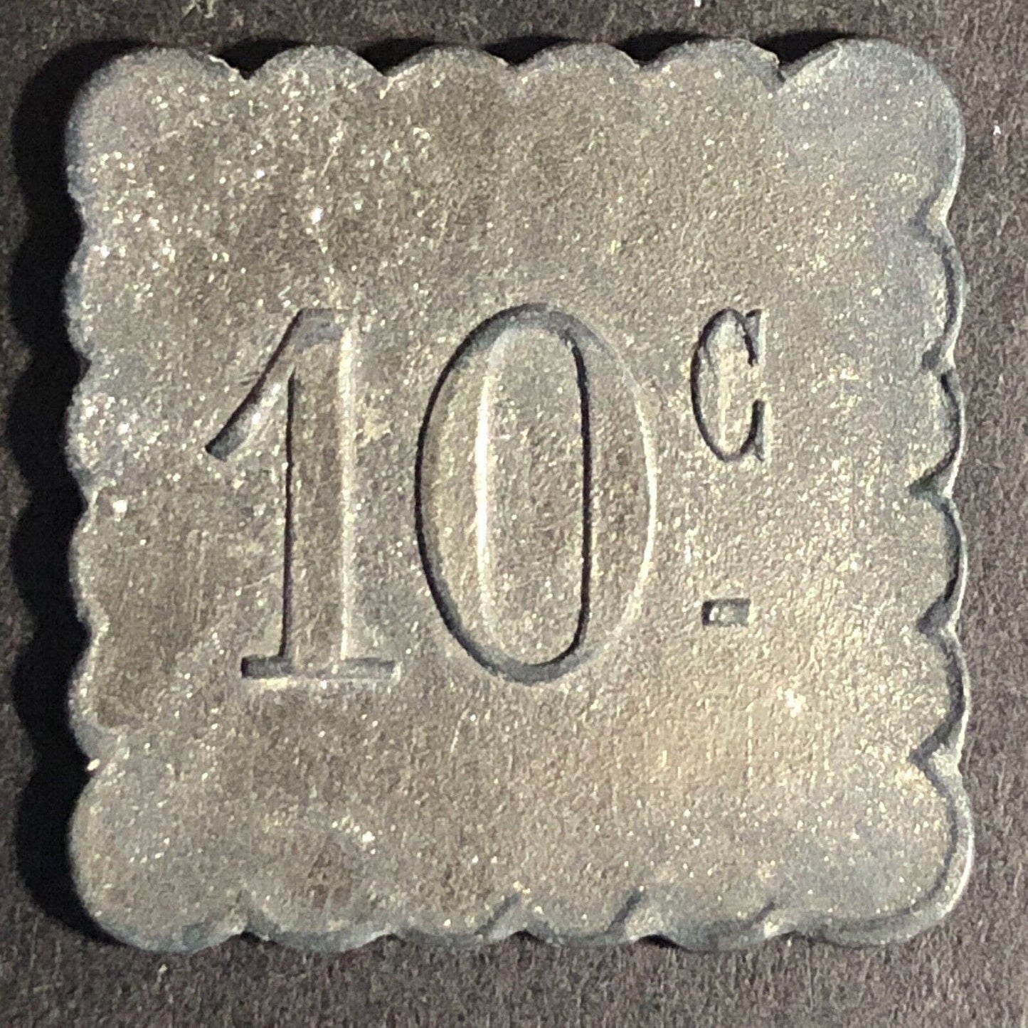 LaRochelle France Zinc WWI 10c Tramways / Emergency Token 25mm Very Scarce