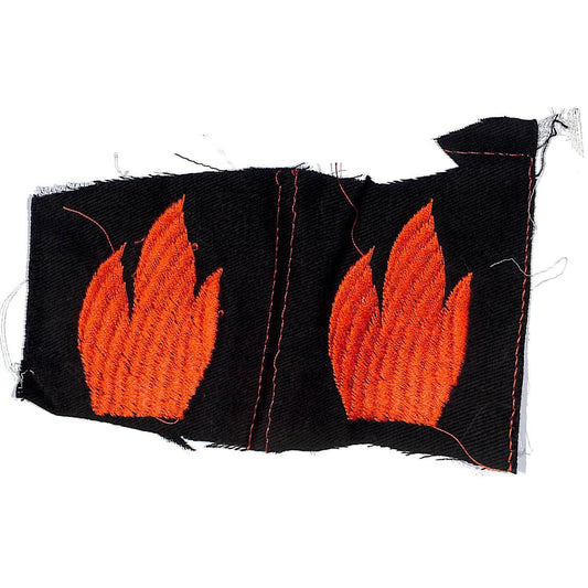 "Flames" Pair of Vintage Embroidered Patches c1960's-70's