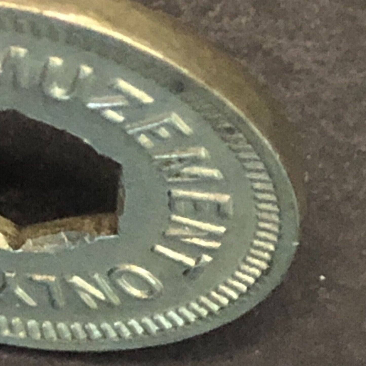 Bantam Amuzment Only Amusement Trade Token Brass 21mm