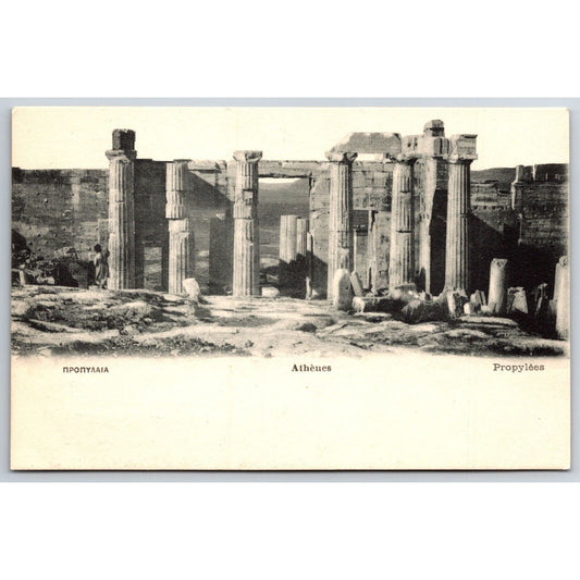 Greek Postcard Athens Propylaea / Acropolis 1901-1907 NP VGC