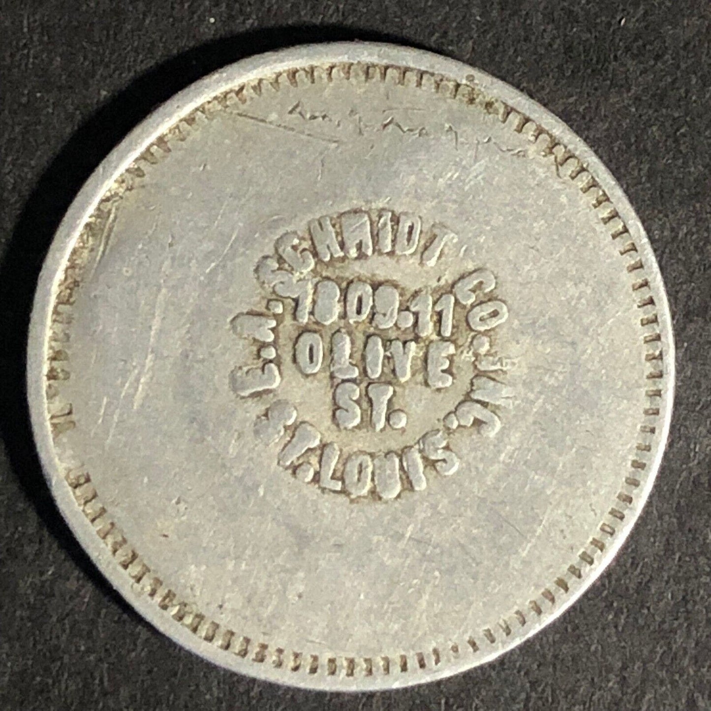 Keller Bros. (Billiards Logansport, IN?) Aluminum G/F 5c In Trade 23.3mm Scarce