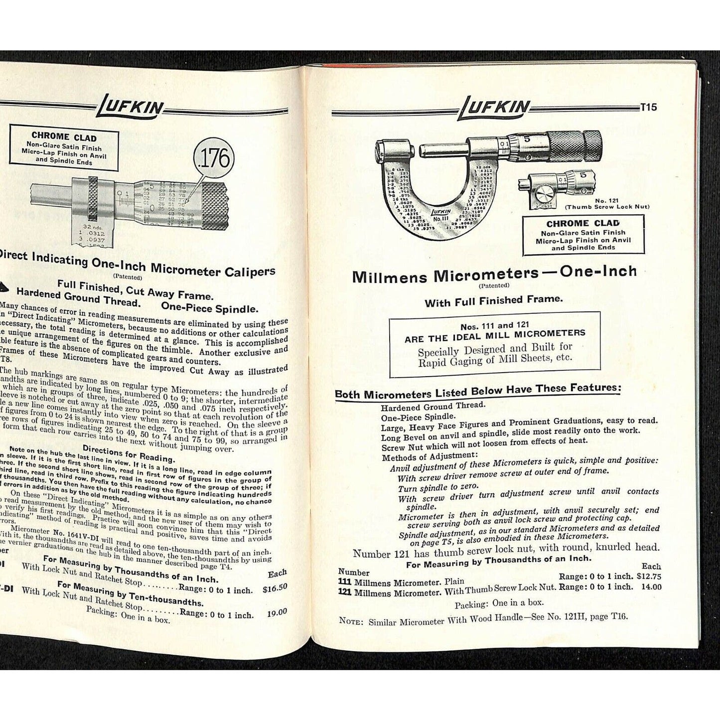 Vintage c1949 Lufkin Precision Tools Catalog No. 7 - 144pp. VGC