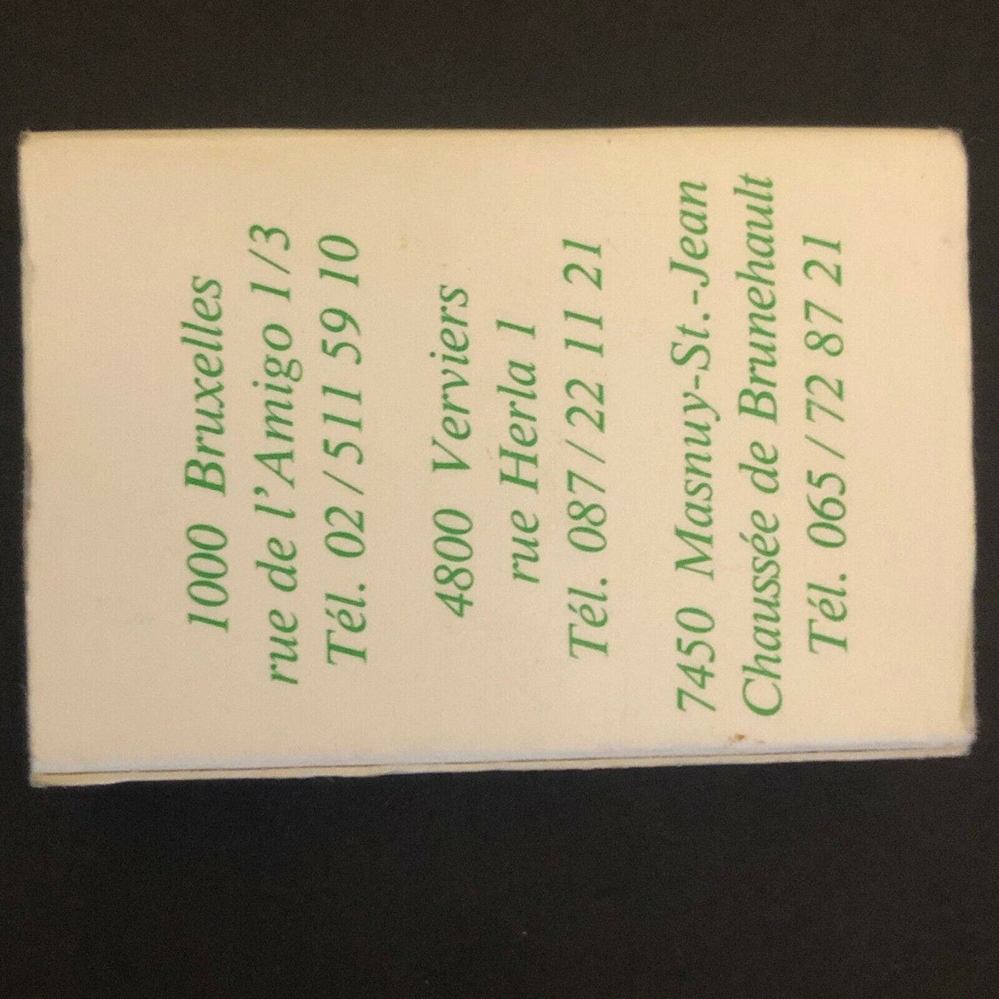 c1970's-80's Wooden French Matchbox Matchbook "Hotel Amigo" rue de l' Amigo
