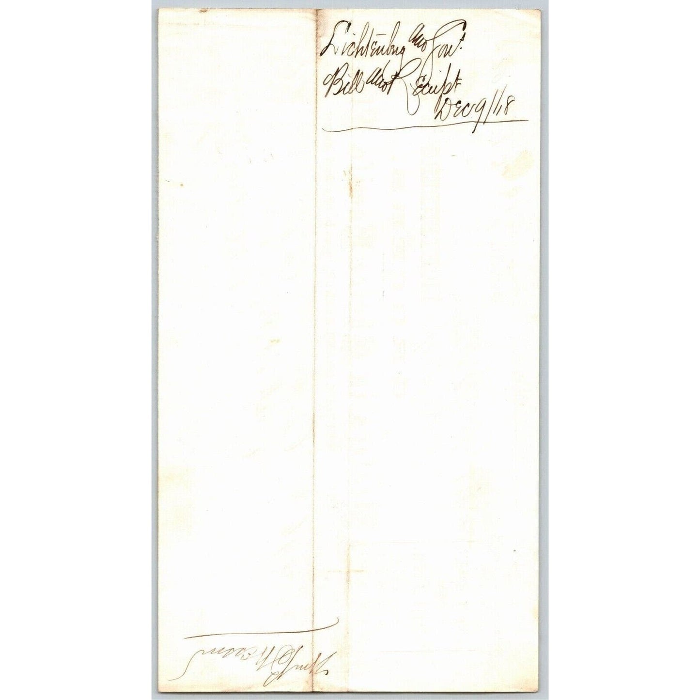 Detroit Letterhead Lichtenberg & Sons Grocers Corn Meal Mill Feed Flour 1868