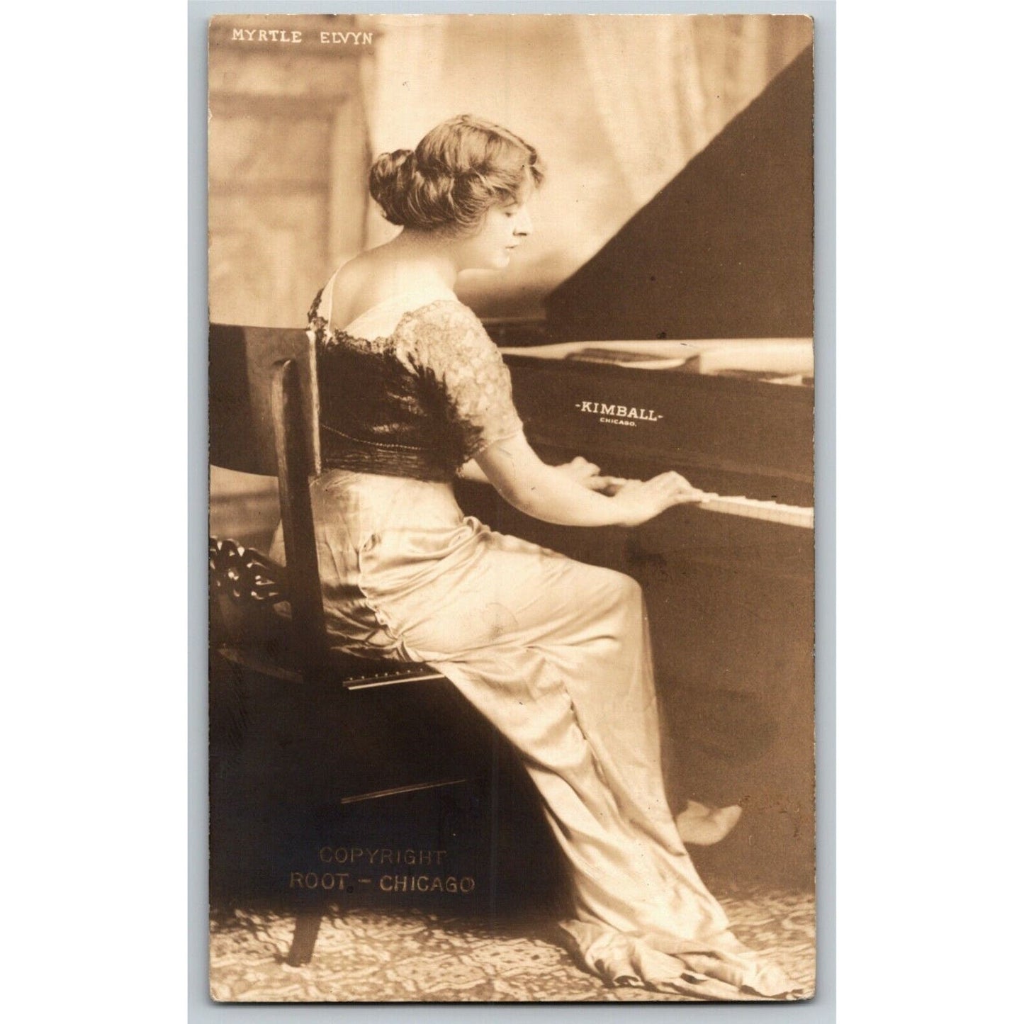 Vintage c1912 Postcard - Myrtle Elvyn (American Pianist and Composer) Kimball