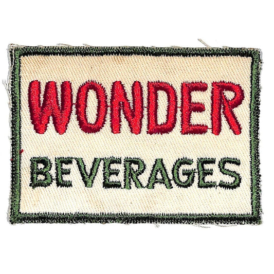 Wonder Beverages Embroidered Soda Patch c1940's-50's Scarce VGC