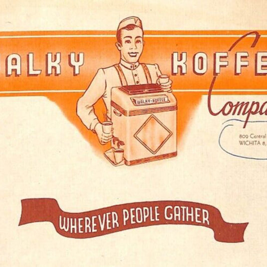 "Walky Koffee" Portable Coffee Vending Brochure Price List c1947-52 Very Scarce