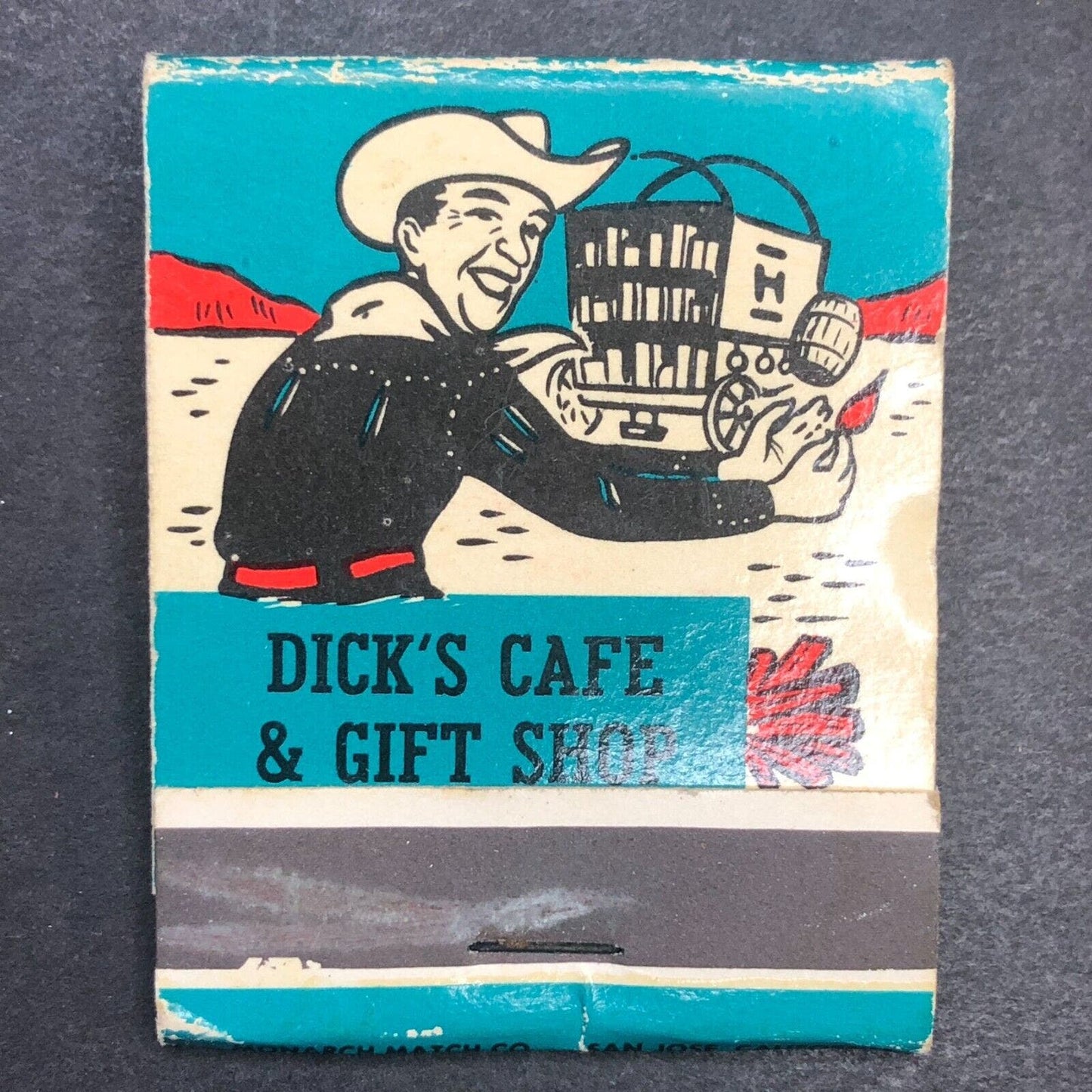 St. George, UT Dick's Cafe & Gift Shop Mostly Full (-3) Matchbook c1950's Scarce