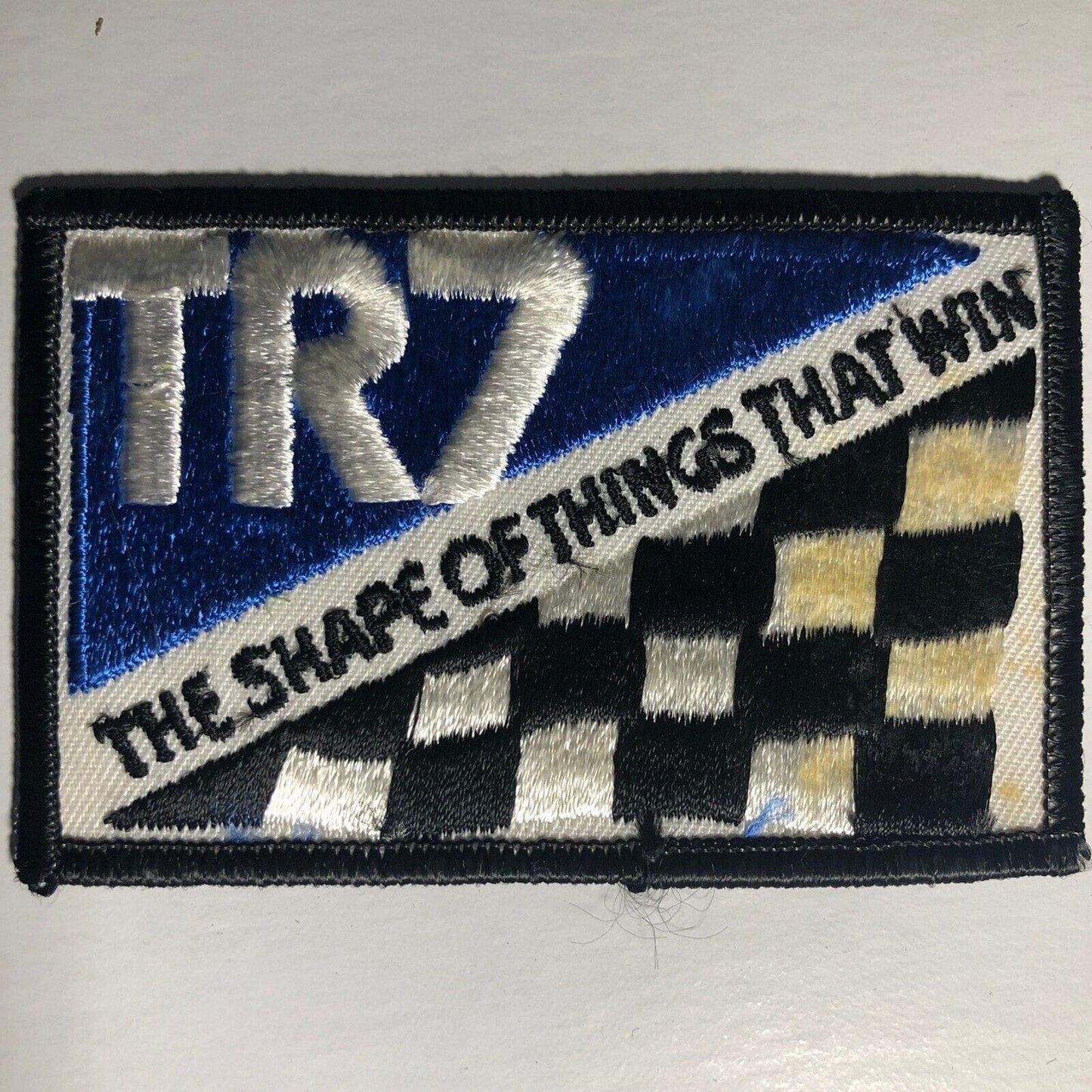 Triumph TR7 "The Shape of Things That Win" Vintage Embroidered Patch c1977