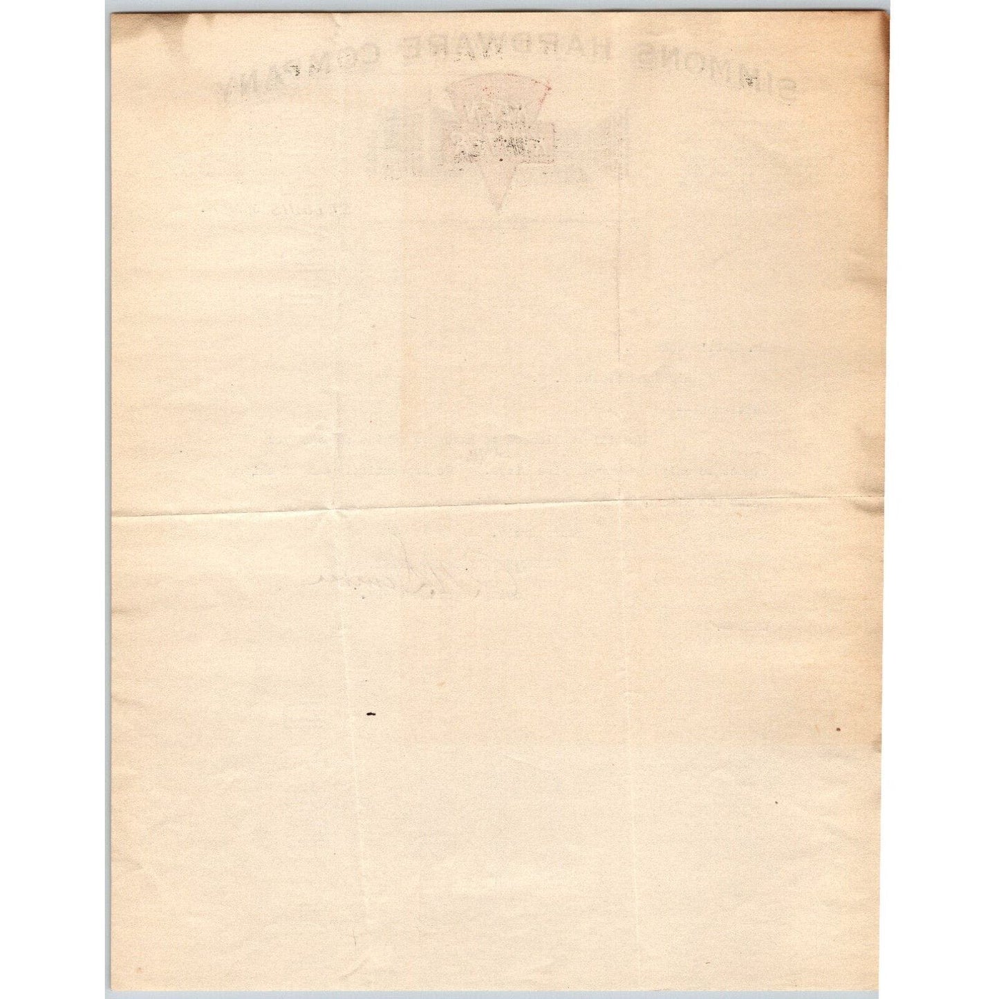 Keen Kutter Simmons Hardware Co. St. Louis 1909 Letterhead to: Henry Hall Rods