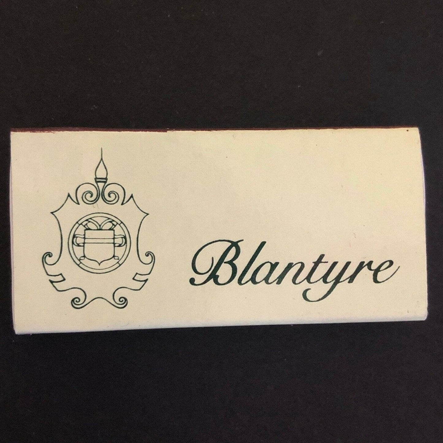 c1970's-80's Wooden Matchbox Matchbook Blantyre Restaurant Lenox, MA
