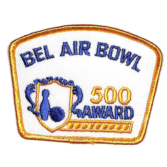 Bel Air Bowl 500 Award Embroidered Bowling Patch