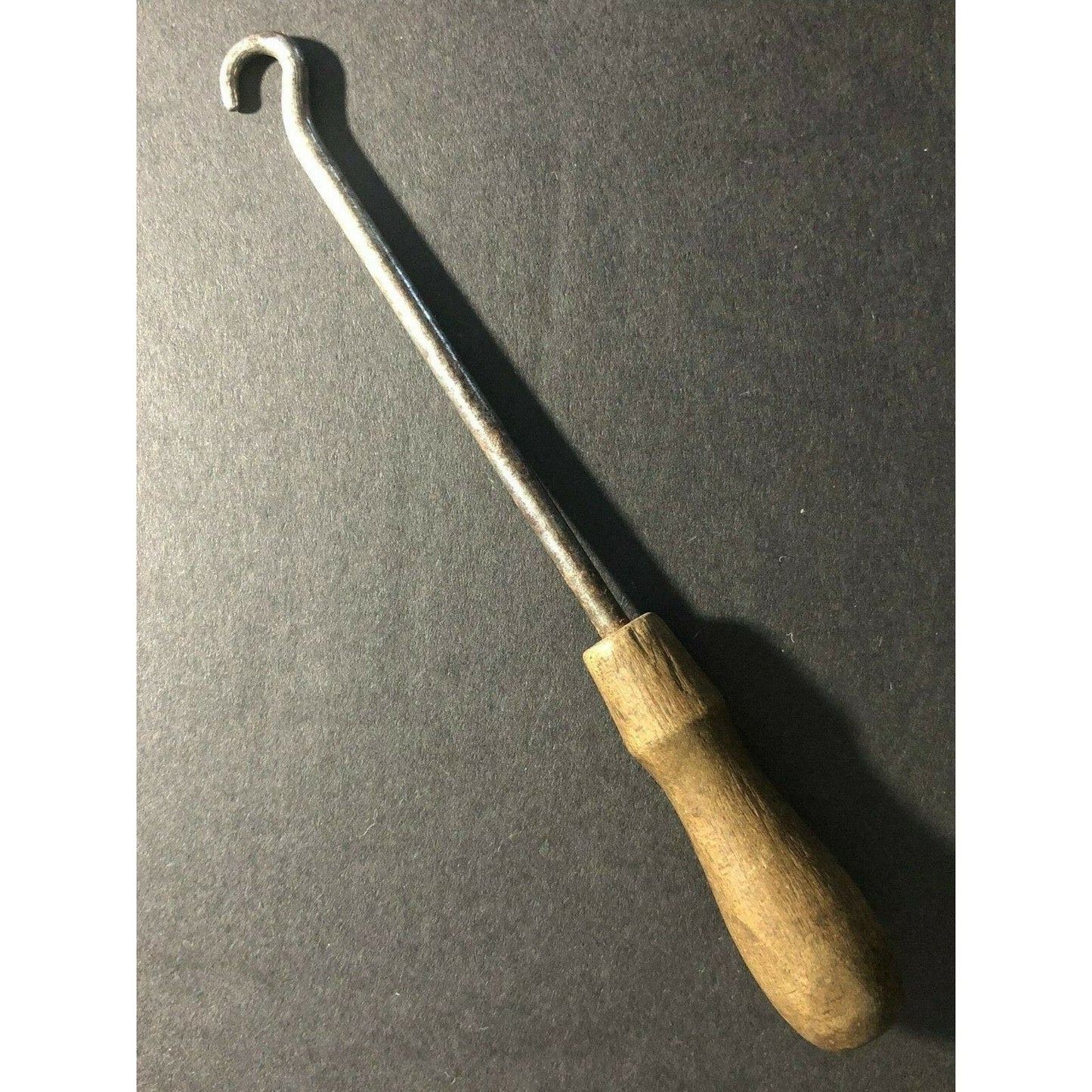 Vintage 4" Button Hook w/ Wooden Handle