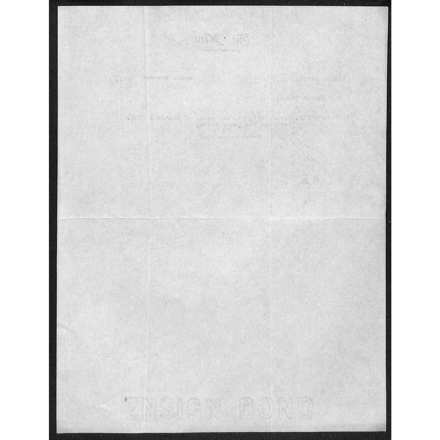 Valier, MT "The Mint" (Saloon & Restaurant) 1912 Letterhead - Bateman Switzer
