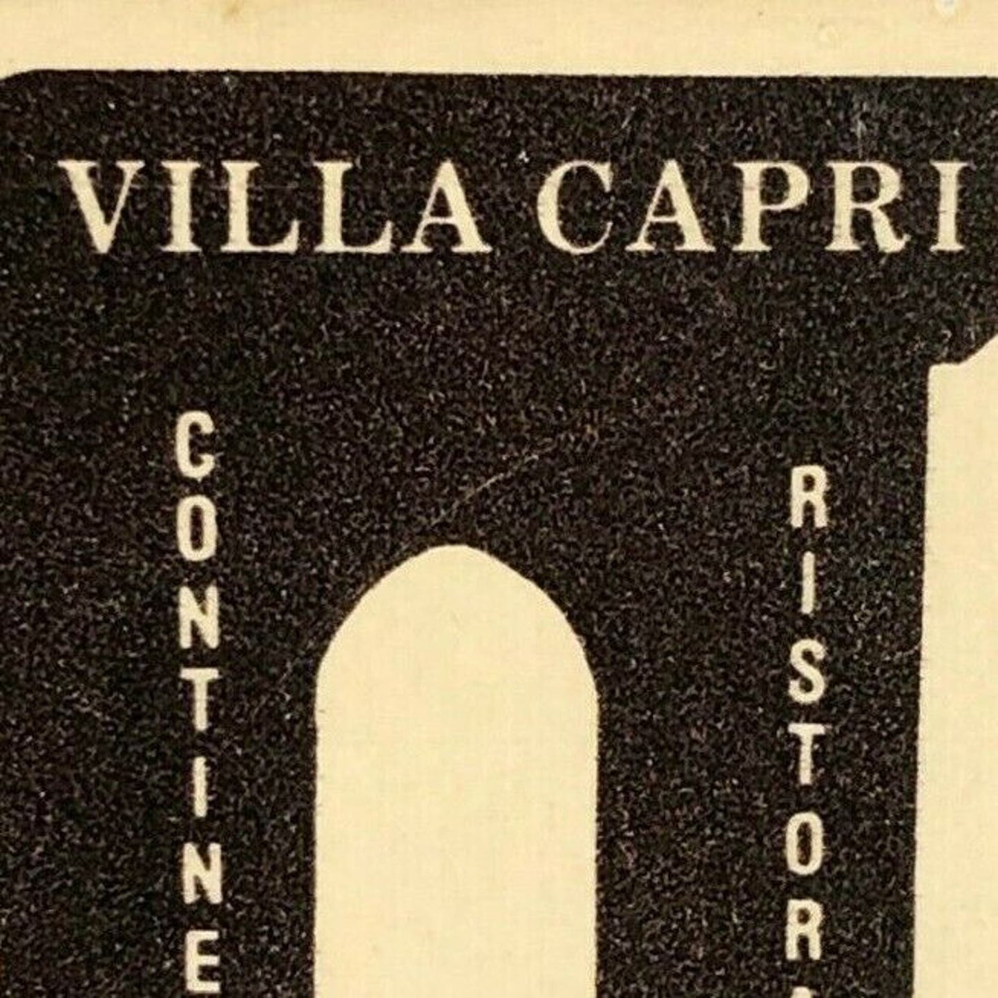 Scarce 1960's-70's Full Matchbook - "Villa Capri Restaurant" Wallingford, CT
