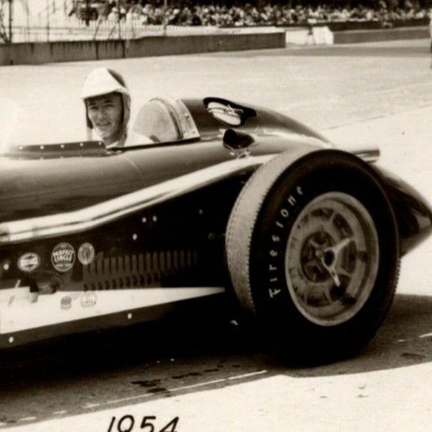 Indy 500 RPPC Postcard "1954 Freddie Agabashian" Official Race Photo Unposted VG