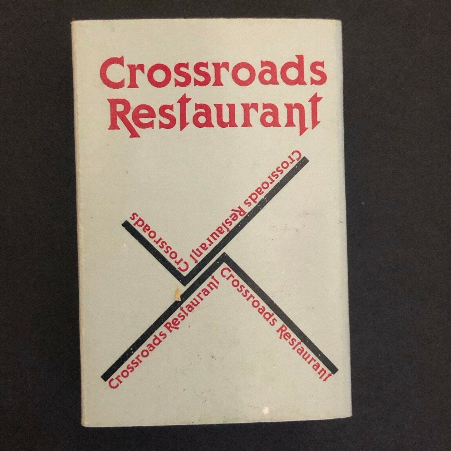 c1970's-80's Vintage Wooden Matchbox Matchbook Crossroads Restaurant Orinda, CA