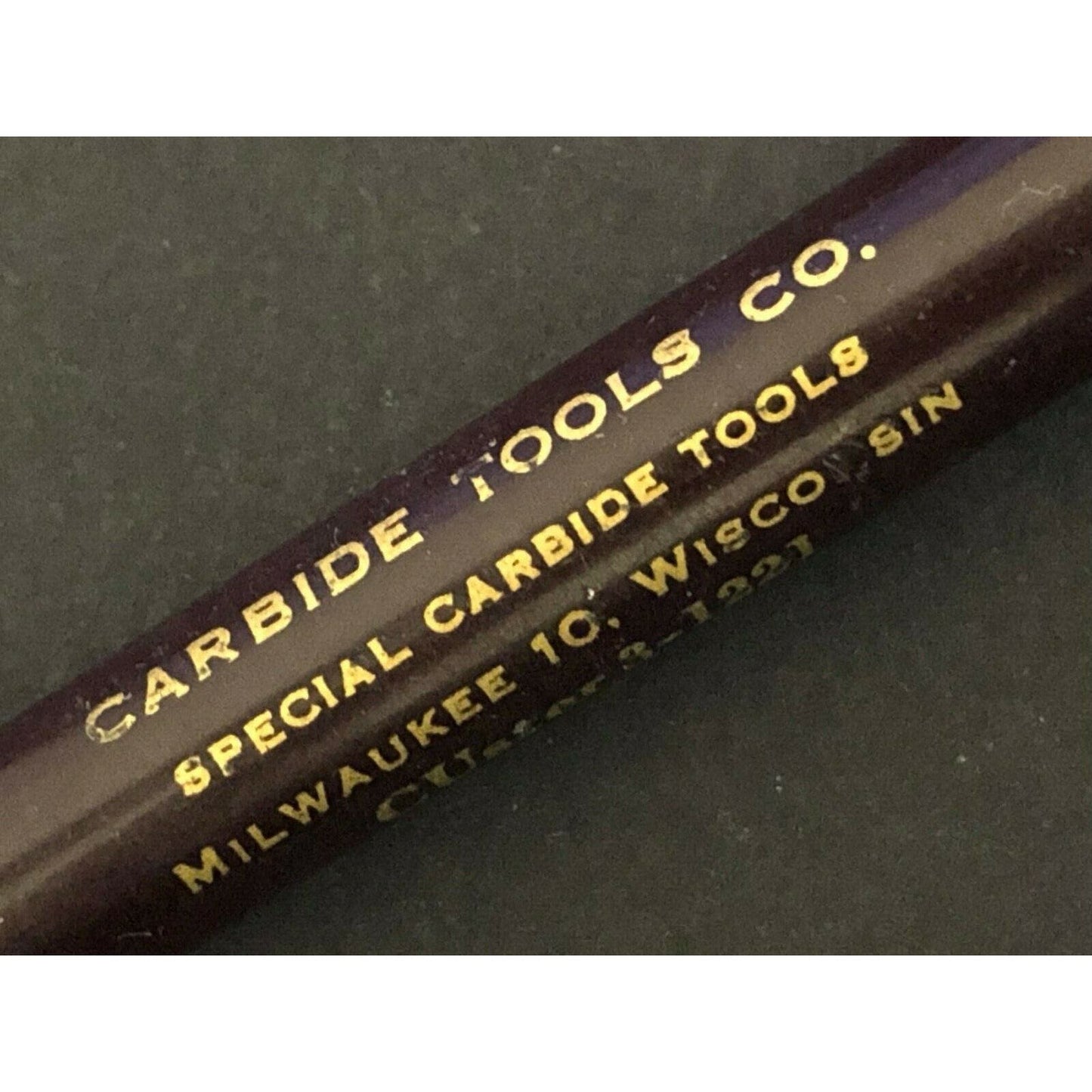 c1940's-50's "Carbide Tools Co. Milwaukee to Wisconsin" Mech. Advertising Pencil
