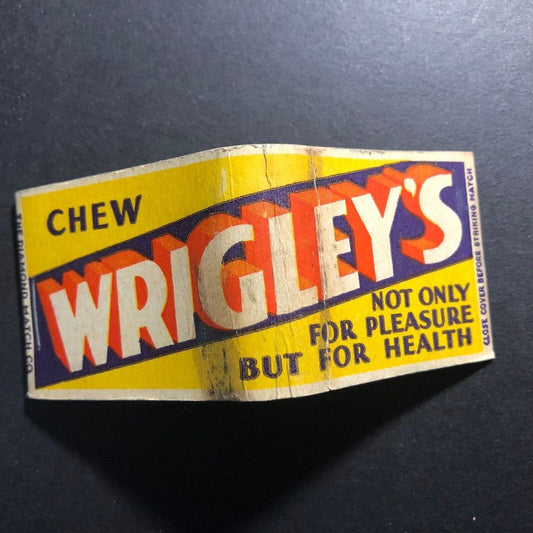 Wrigley's Gum "...for health" Matchbook c1930's-40's 20-Strike Scarce