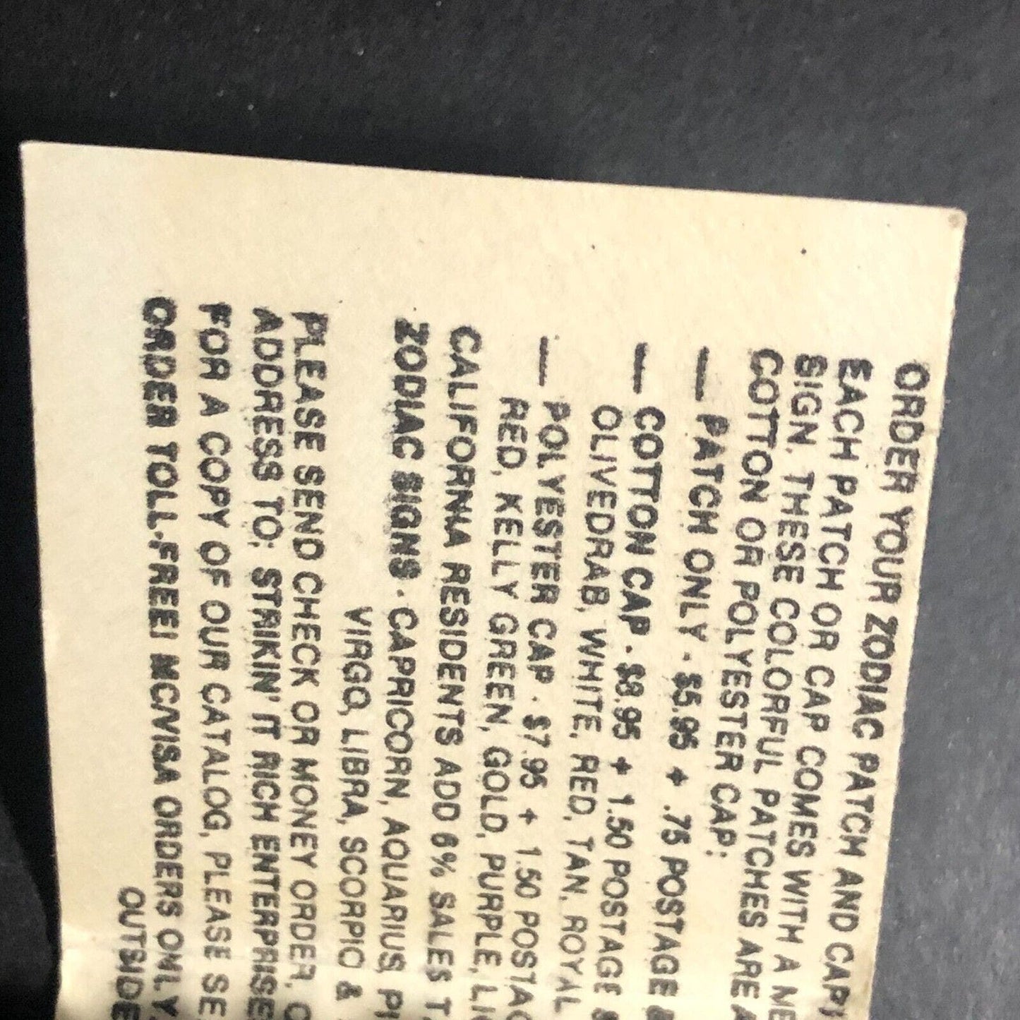 "Signs of the Zodiac" Taurus Full Matchbook c1970's-80's