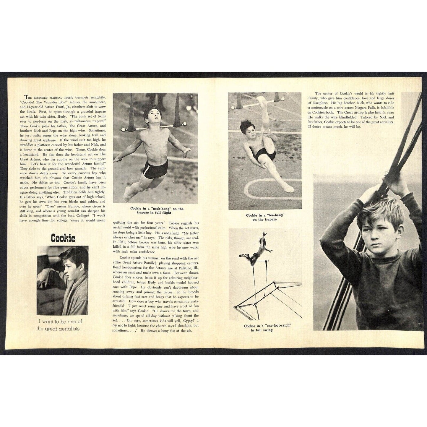 "Cookie the Wonder Boy" Circus Act - Look Magazine Reprint Brochure c1965