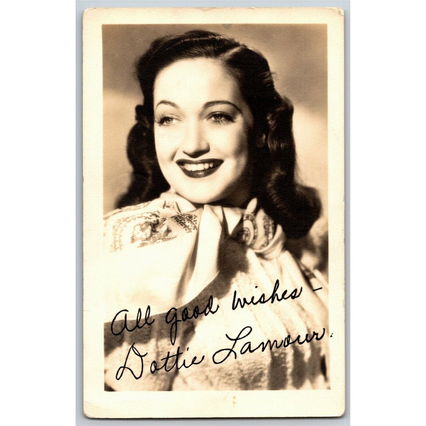 Dottie Lamour Leading Lady Postcard-like Card - Ken Prag Coll. VGC