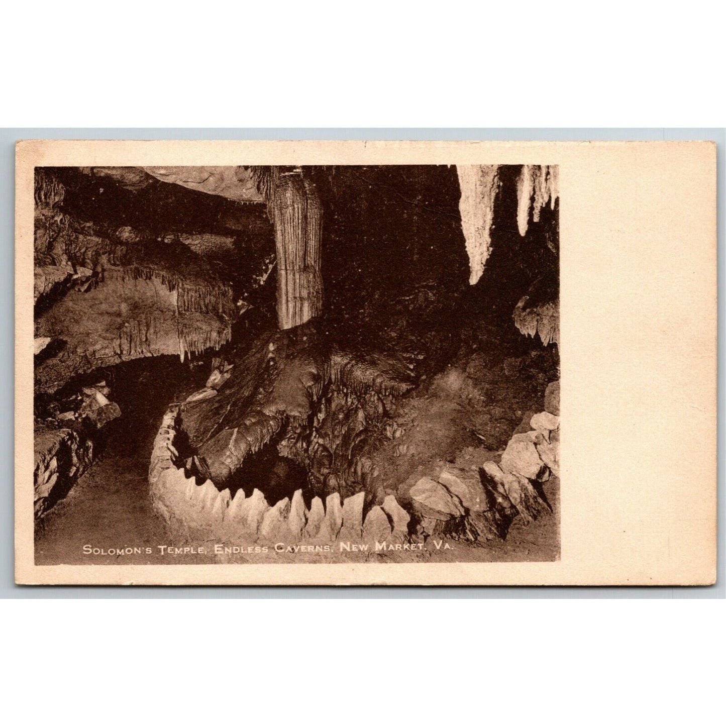 Scarce Vintage Postcard RPPC* Solomon's Temple Caverns New Market, VA